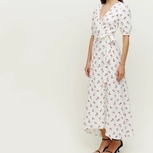 NWT Reformation Weiss Linen Cherry Dress XS